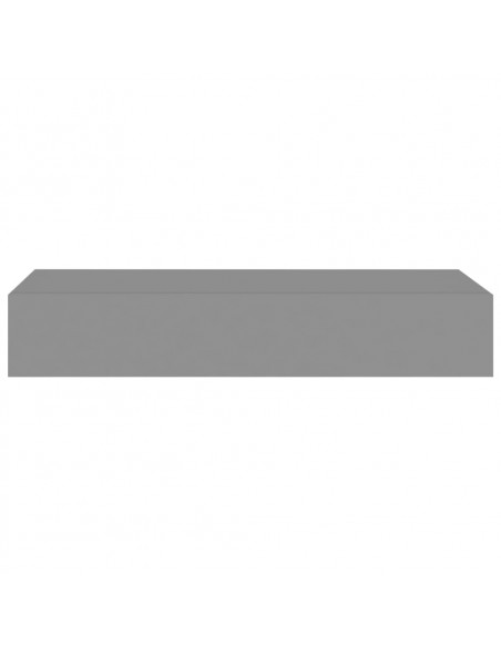 Scaffali con Cassetti da Parete 2 pz Grigi 60x23,5x10 cm MDF