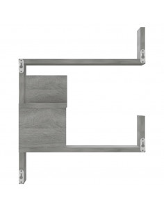 Scaffale Parete Angolo 2pz Grigio Sonoma 40x40x50cm Multistrato