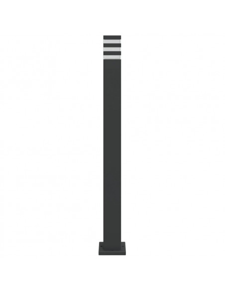 Lampade da Terra per Esterni 3pz Nere 110 cm in Alluminio