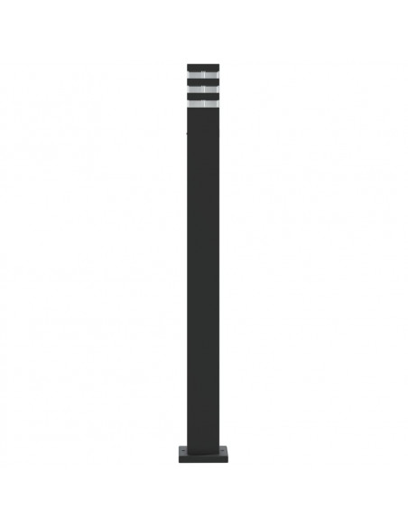Lampade da Terra per Esterni 3pz Nere 110 cm in Alluminio