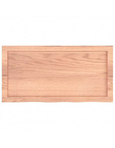Ripiano Muro Marrone 80x40x(2-4) cm Massello Rovere Trattato