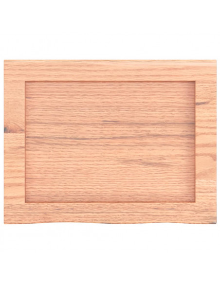 Ripiano Muro Marrone 40x30x(2-6) cm Massello Rovere Trattato