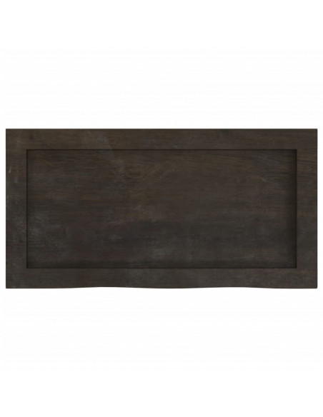 Ripiano Marrone Scuro 60x30x(2-4) cm Massello Rovere Trattato