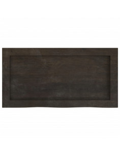 Ripiano Marrone Scuro 60x30x(2-6) cm Massello Rovere Trattato