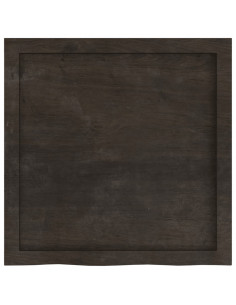 Ripiano Marrone Scuro 60x60x(2-6) cm Massello Rovere Trattato