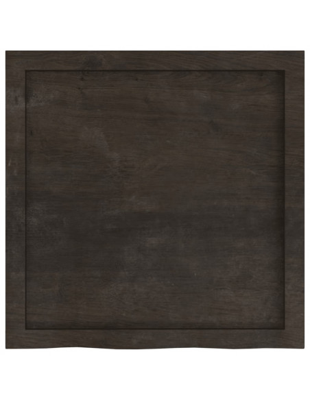 Ripiano Marrone Scuro 60x60x(2-6) cm Massello Rovere Trattato