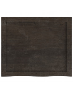 Ripiano Marrone Scuro 60x30x(2-6) cm Massello Rovere Trattato