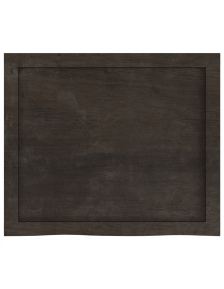 Ripiano Marrone Scuro 60x30x(2-6) cm Massello Rovere Trattato