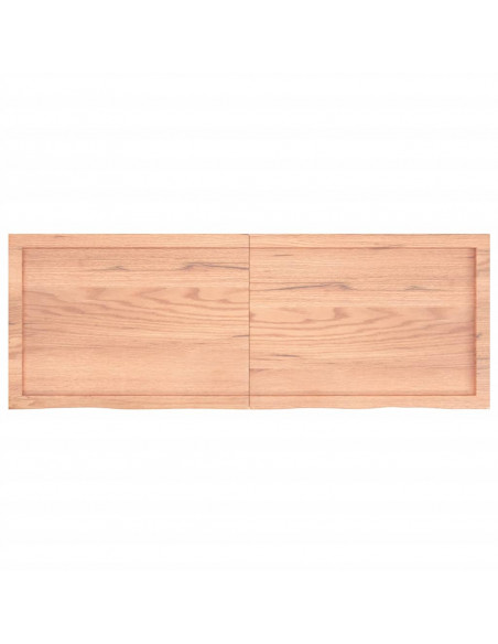 Ripiano Muro Marrone 140x50x(2-6) cm Massello Rovere Trattato