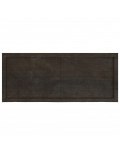 Ripiano Marrone Scuro 120x50x(2-6) cm Massello Rovere Trattato
