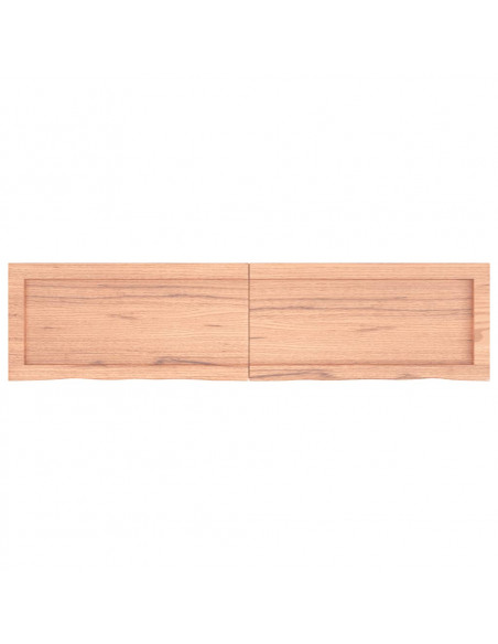 Ripiano Muro Marrone 120x30x(2-6) cm Massello Rovere Trattato