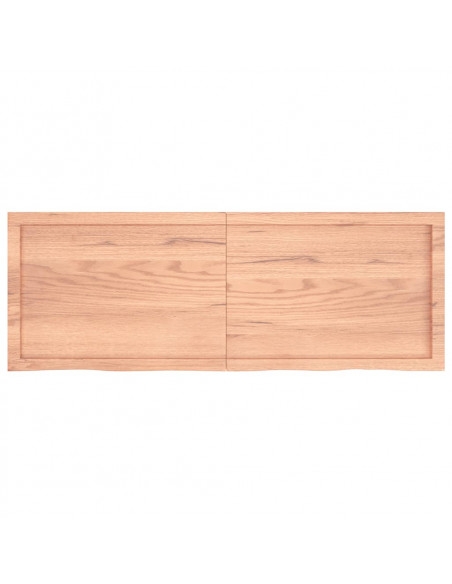 Ripiano Muro Marrone 140x50x(2-4) cm Massello Rovere Trattato