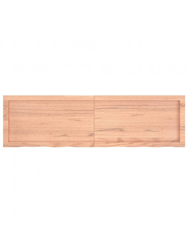 Ripiano Muro Marrone 140x40x(2-4) cm Massello Rovere Trattato