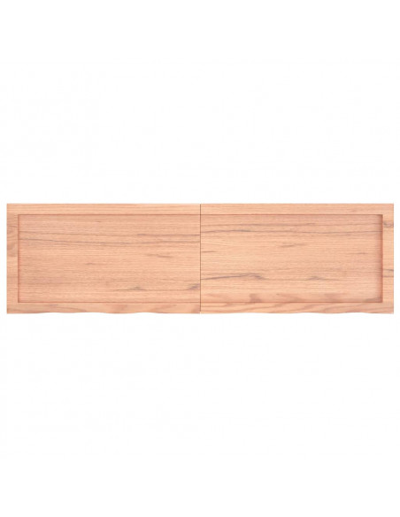 Ripiano Muro Marrone 140x40x(2-4) cm Massello Rovere Trattato