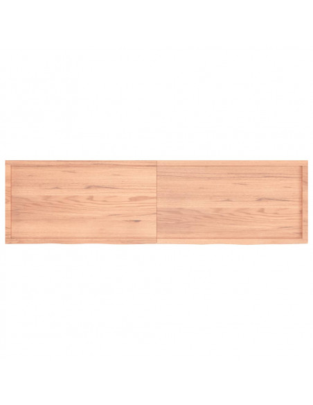 Ripiano Muro Marrone 220x60x(2-6) cm Massello Rovere Trattato