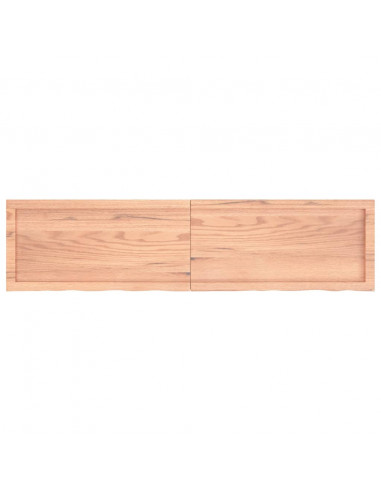 Ripiano Muro Marrone 160x40x(2-4) cm Massello Rovere Trattato
