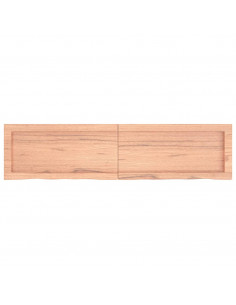 Ripiano Muro Marrone 120x30x(2-4) cm Massello Rovere Trattato