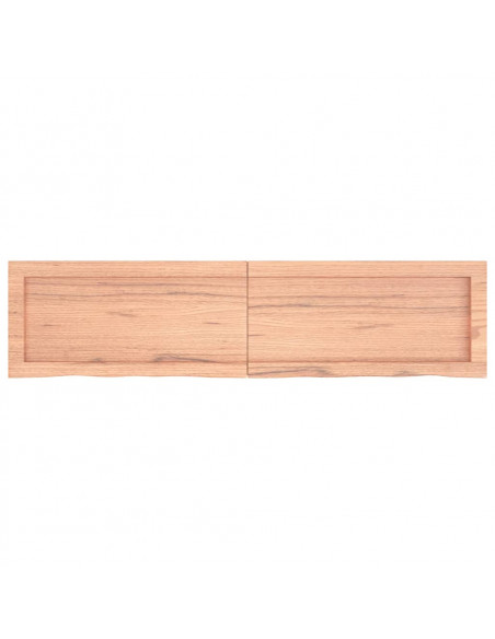Ripiano Muro Marrone 120x30x(2-4) cm Massello Rovere Trattato
