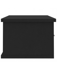 Scaffale con Cassetti a Parete Nero 60x26x18,5 cm Multistrato