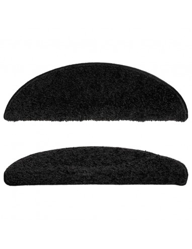 Tappetini per Scale 10 pz 56x17x3 cm Neri