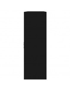 Scaffale a Muro 8 Scomparti Nero