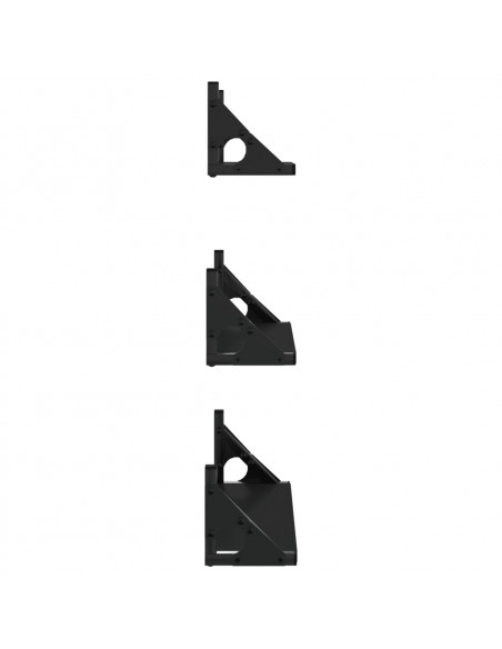 Set Mensole da Parete 3pz Nero in Legno Multistrato