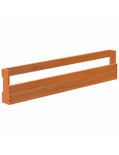 Scarpiere a Parete 2 pz Marrone Cera Legno Massello di Pino