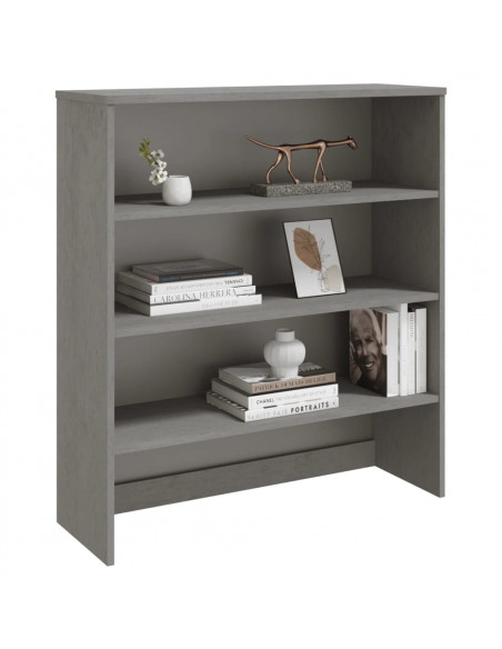 Ripiano per Credenza Grigio Chiaro 90x30x100 cm Legno di Pino