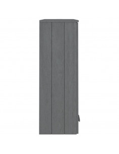 Scaffale Superiore per Credenza Grigio Scuro 85x35x100 cm Pino