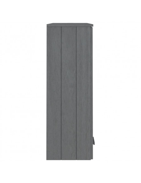 Scaffale Superiore per Credenza Grigio Scuro 85x35x100 cm Pino