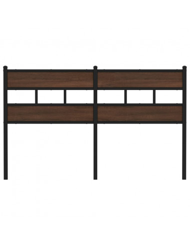 Testiera di Ricambio Rovere Marrone 135 cm in Acciaio e Truciolato