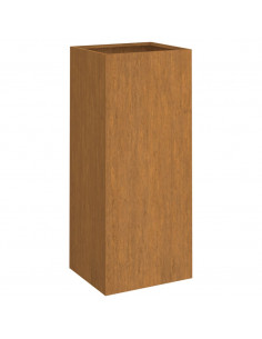 Fioriera 32x27,5x75 cm Acciaio Corten 2