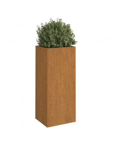 Fioriera 32x27,5x75 cm Acciaio Corten