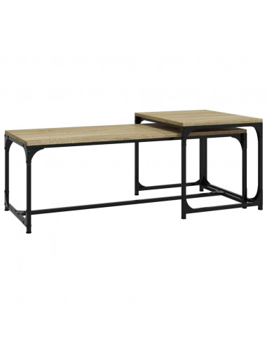 Tavolini da Salotto 2 pz Rovere Sonoma in Legno Multistrato