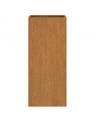 Fioriera 32x27,5x75 cm Acciaio Corten