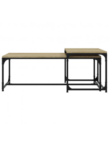 Tavolini da Salotto 2 pz Rovere Sonoma in Legno Multistrato