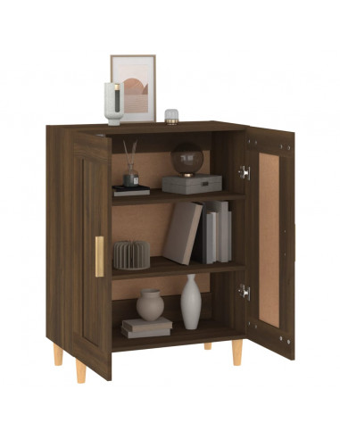 Credenza Rovere Marrone 69,5x34x90 cm in Legno Multistrato