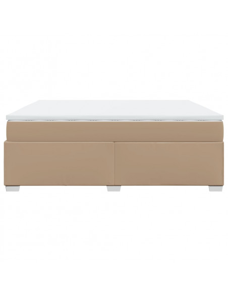Giroletto a Molle con Materasso Cappuccino 200x200cm Similpelle