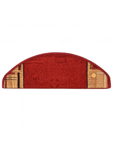 Tappetini per Scale Autoadesivi 10 pz 65x21x4 cm Rossi