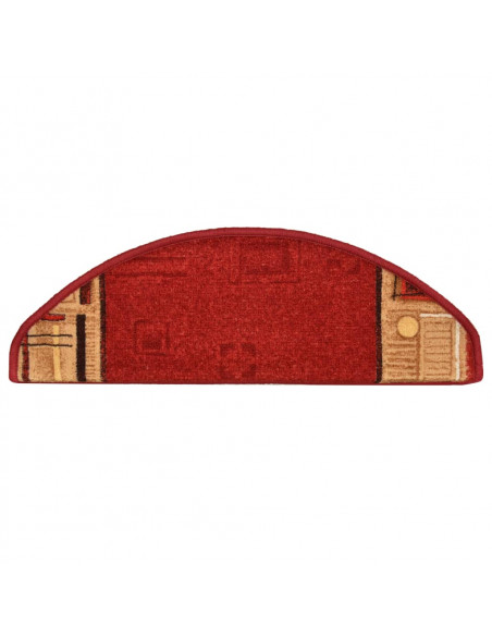 Tappetini per Scale Autoadesivi 10 pz 65x21x4 cm Rossi
