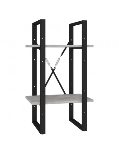 Libreria a 5 Ripiani Grigio Cemento 40x30x175 cm in Multistrato