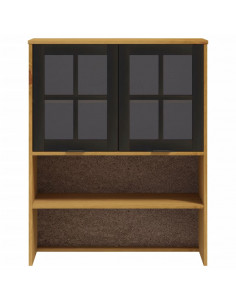 Scaffale per Credenza Anta in Vetro FLAM Legno Massello di Pino