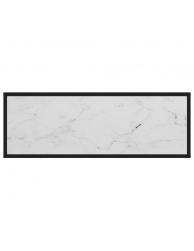 Tavolo Consolle Bianco 100x35x75 cm in Vetro Temperato