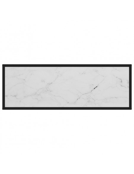 Tavolo Consolle Bianco 100x35x75 cm in Vetro Temperato