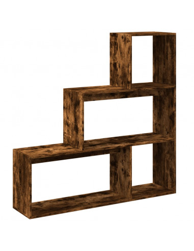 Libreria Divisoria 3Ripiani Rovere Fumo 123x29x123cm Truciolato