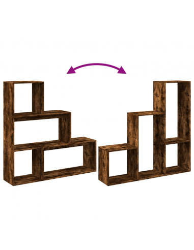 Libreria Divisoria 3Ripiani Rovere Fumo 123x29x123cm Truciolato