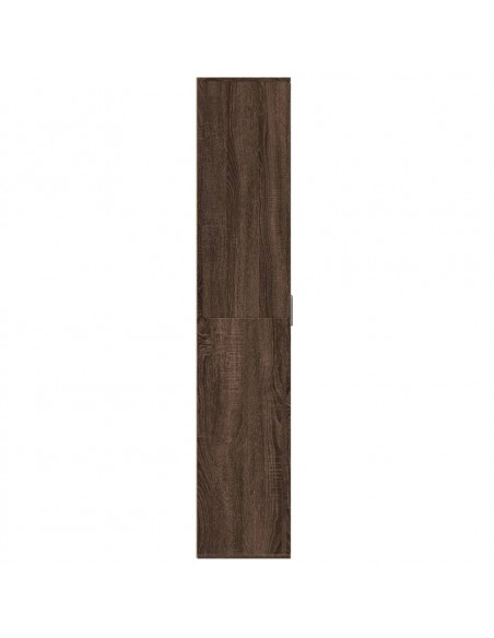 Credenza Rovere Marrone 80x35x180 cm in Legno Multistrato