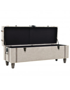 Set Cassapanche 3 pz in Legno Massello e Acciaio 112x37x45 cm