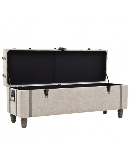Set Cassapanche 3 pz in Legno Massello e Acciaio 112x37x45 cm