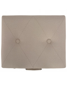 Sgabello con Contenitore 40 cm in Tessuto Beige